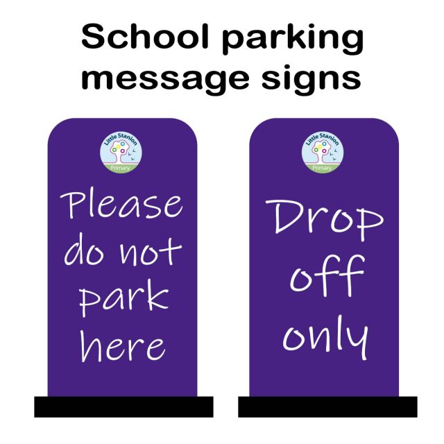 School parking message signs