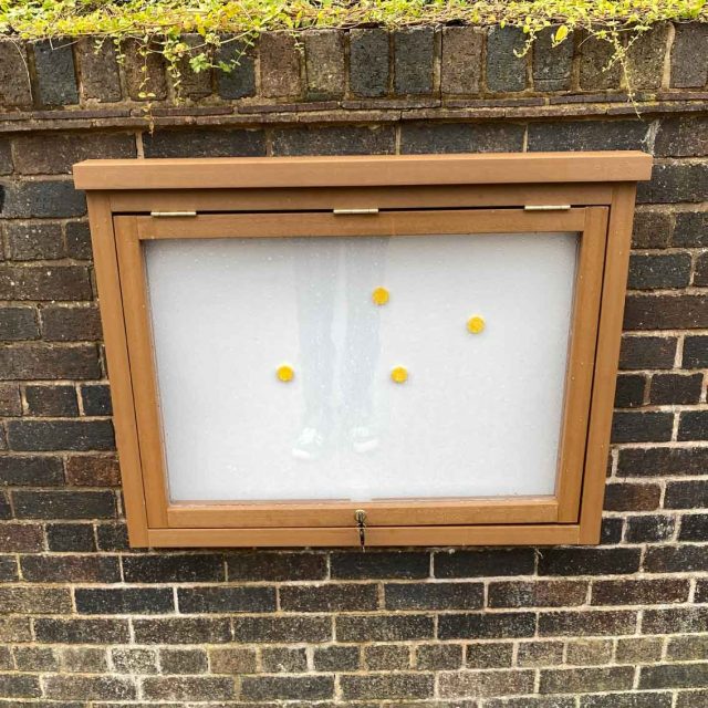 Recycled plastic wood Effect notice board