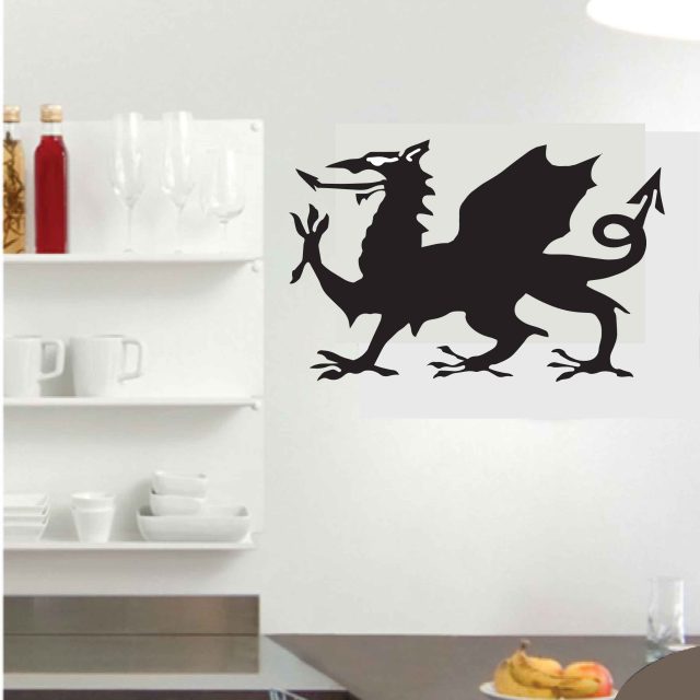 welsh dragon chalk board