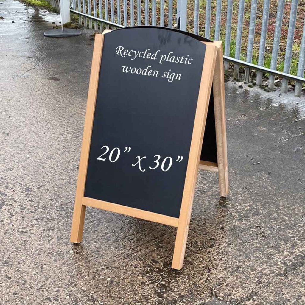 Plastic Wood Eco-Friendly Chalk A-Board Sign 20 X 30