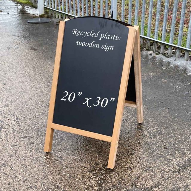 Plastic Wood Eco-Friendly Chalk A-Board Sign 20 X 30