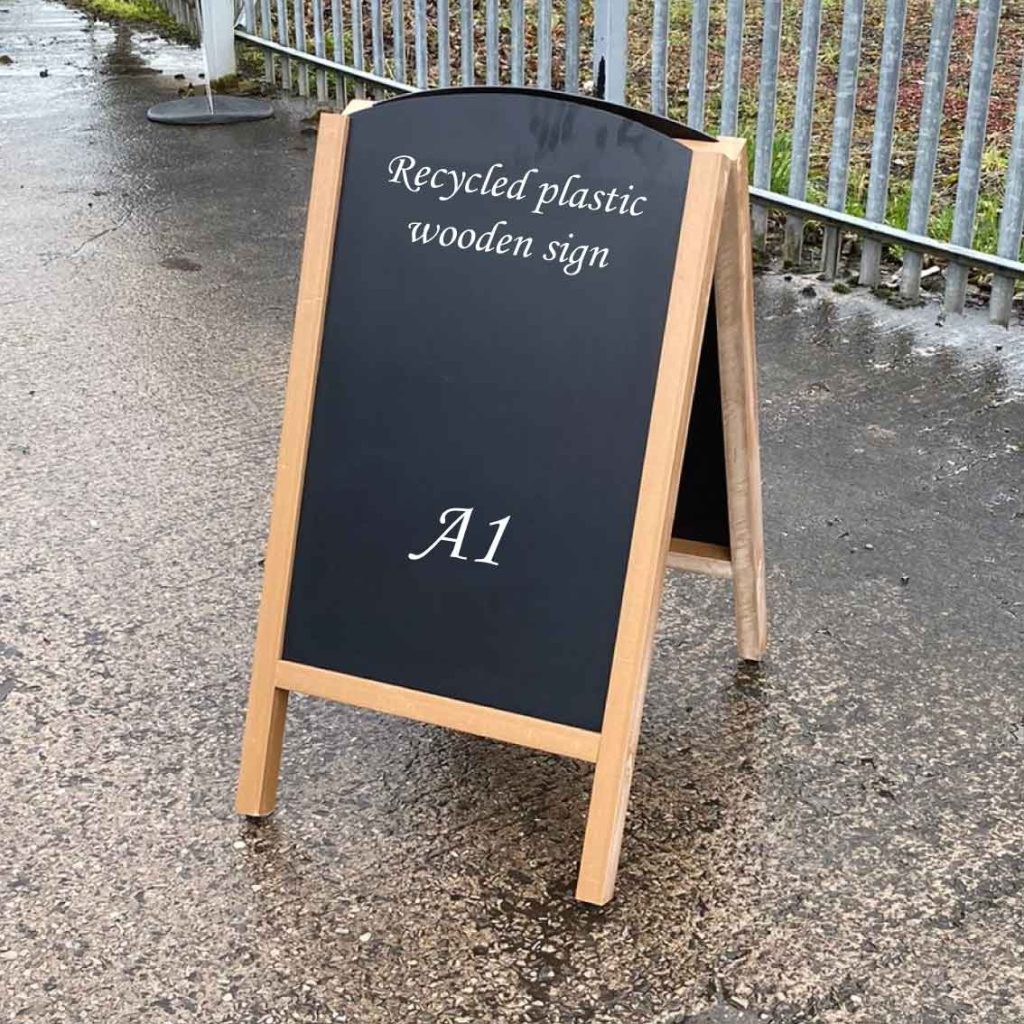 Plastic Wood Eco-Friendly Chalk A-Board Sign A1