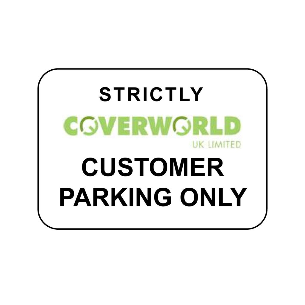 Strictly customer parking only sign