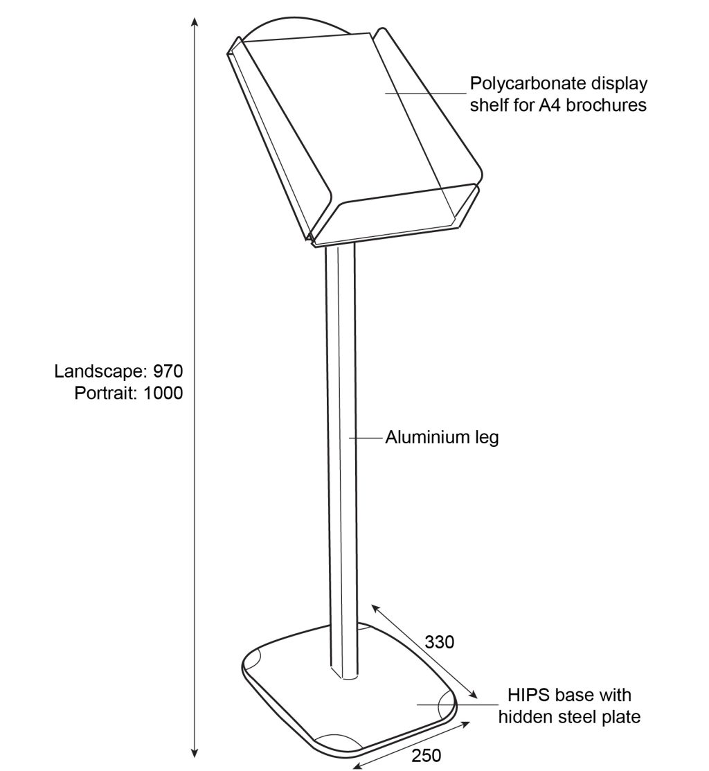 Decorative Brochure Stand A4 - Image 2