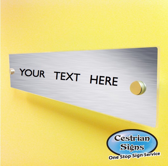 Aluminium Effect Office Name Plate Door Sign Including Printing