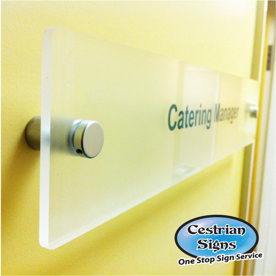 Perspex Office Name Plate Door Sign Including Printing - Medium