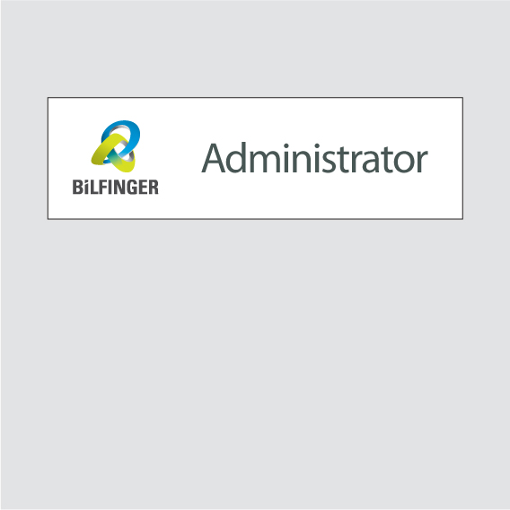 BiLFINGER Office Name Door Sign - Administrator