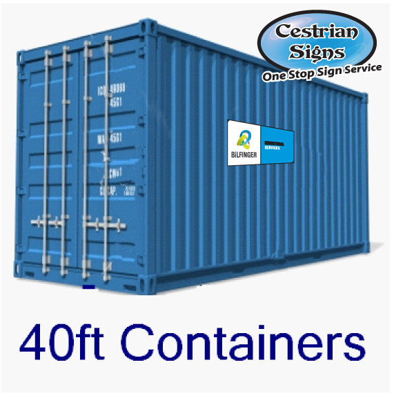 BiLFINGER 40ft Container Signs