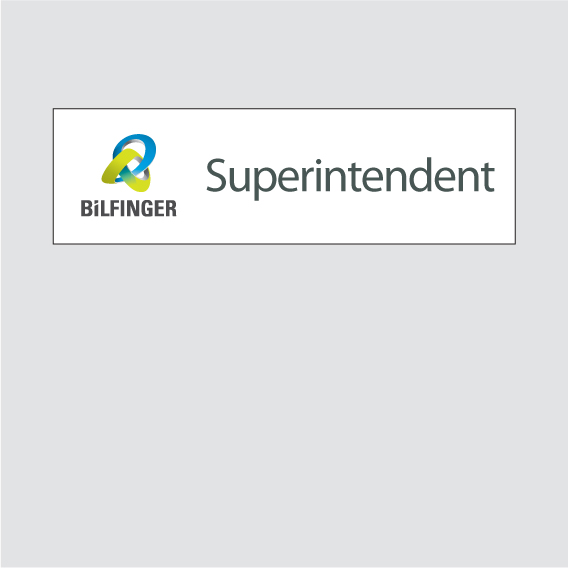 BiLFINGER Office Name Door Sign - Superintendent