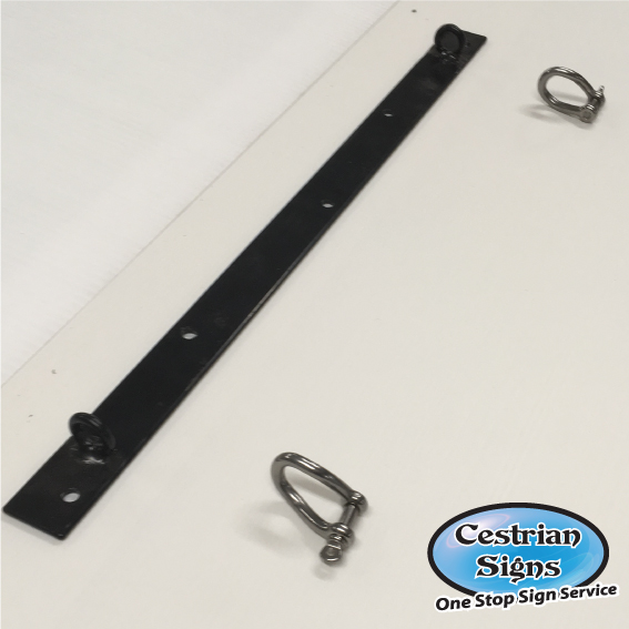 hanging sign fixing plate and twisted shackles