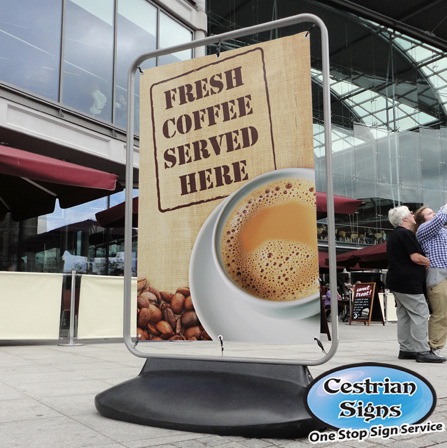 Sentinel Forecourt Banner Stand Sign Small
