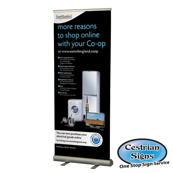 SMART Commercial Roll-up Banner Stand 1000mm Single Sided