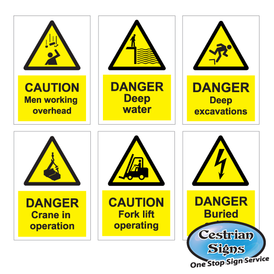 Hazard Caution Site Safety Signs