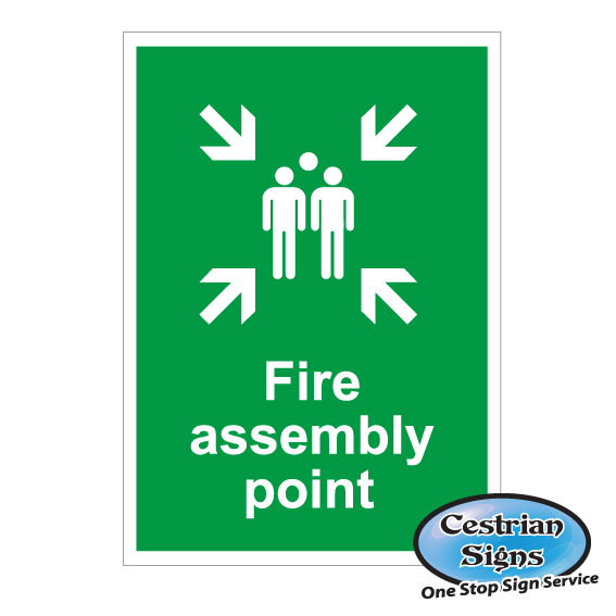 fire assembly point safety sign