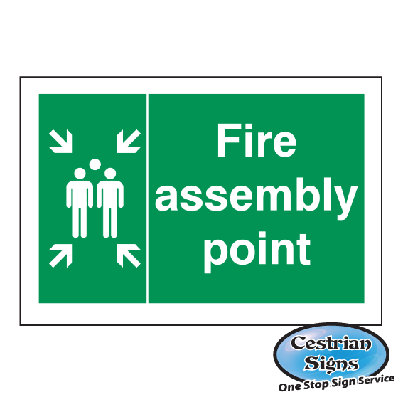 fire assembly point safety site sign