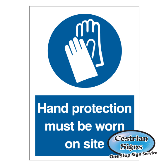 hand protection must be worn in this area safety signs