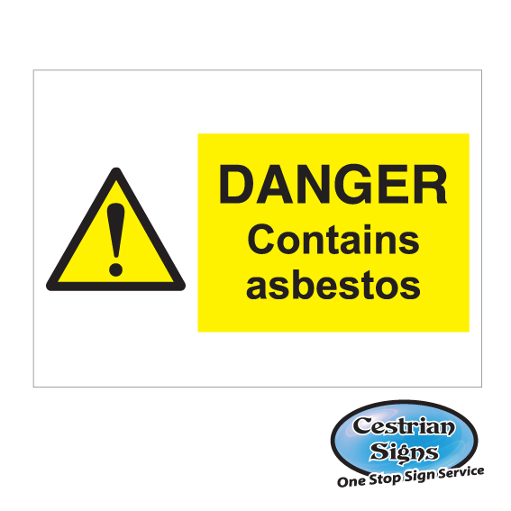 Danger contains asbestos sign