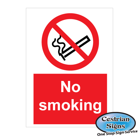 no smoking construction site safety sign