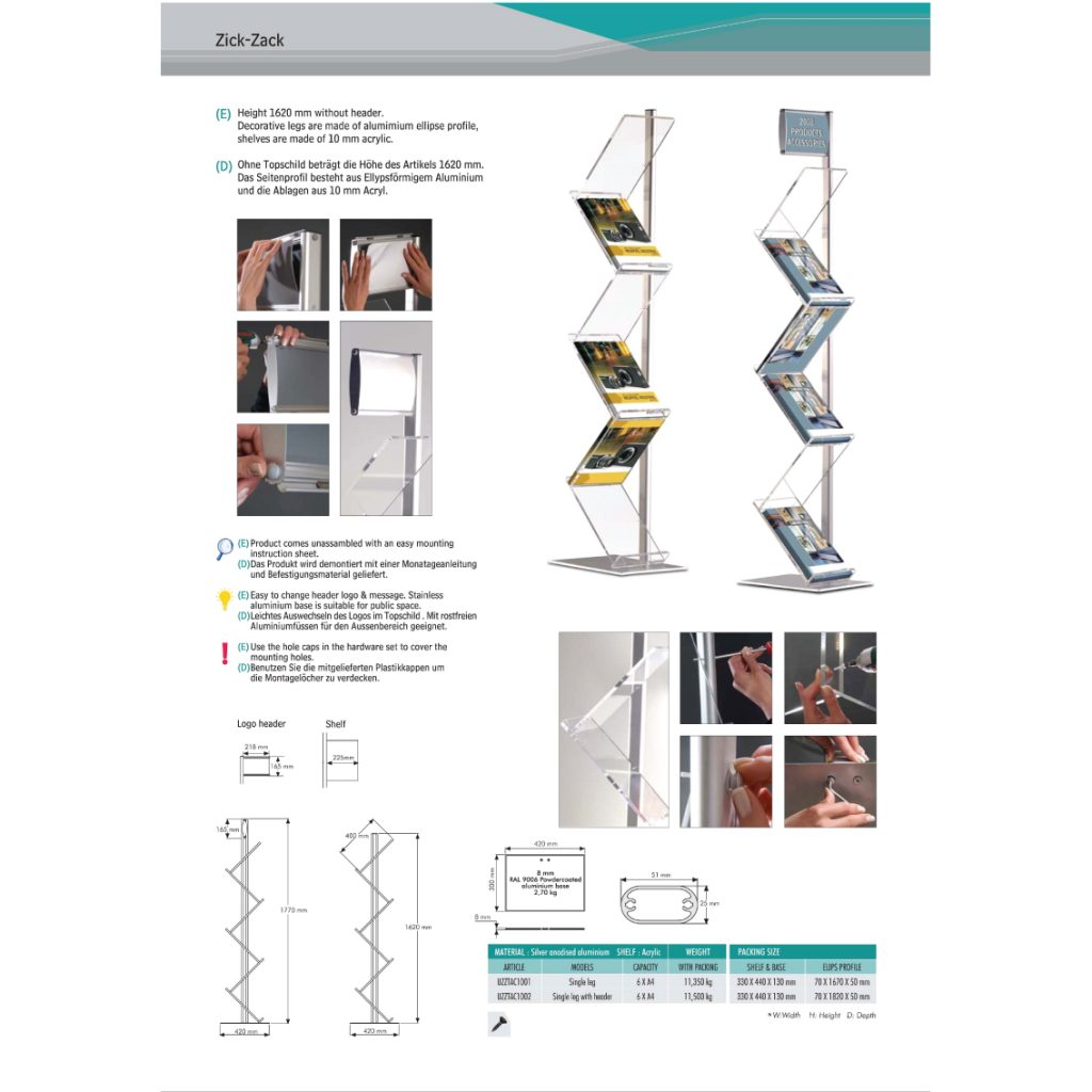 Zig-Zag Brochure Stand - Image 3