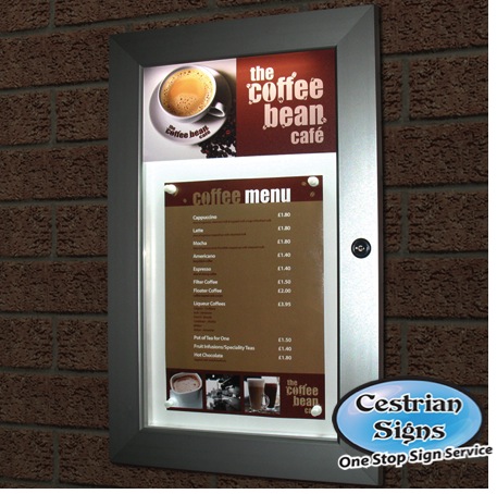 Slimlok 3 Illuminated Menu Case 2 X A4 Horizontal