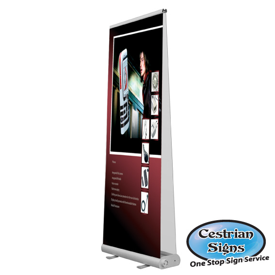 SMART Commercial Roll-up Banner Stand Double Sided 1000 mm