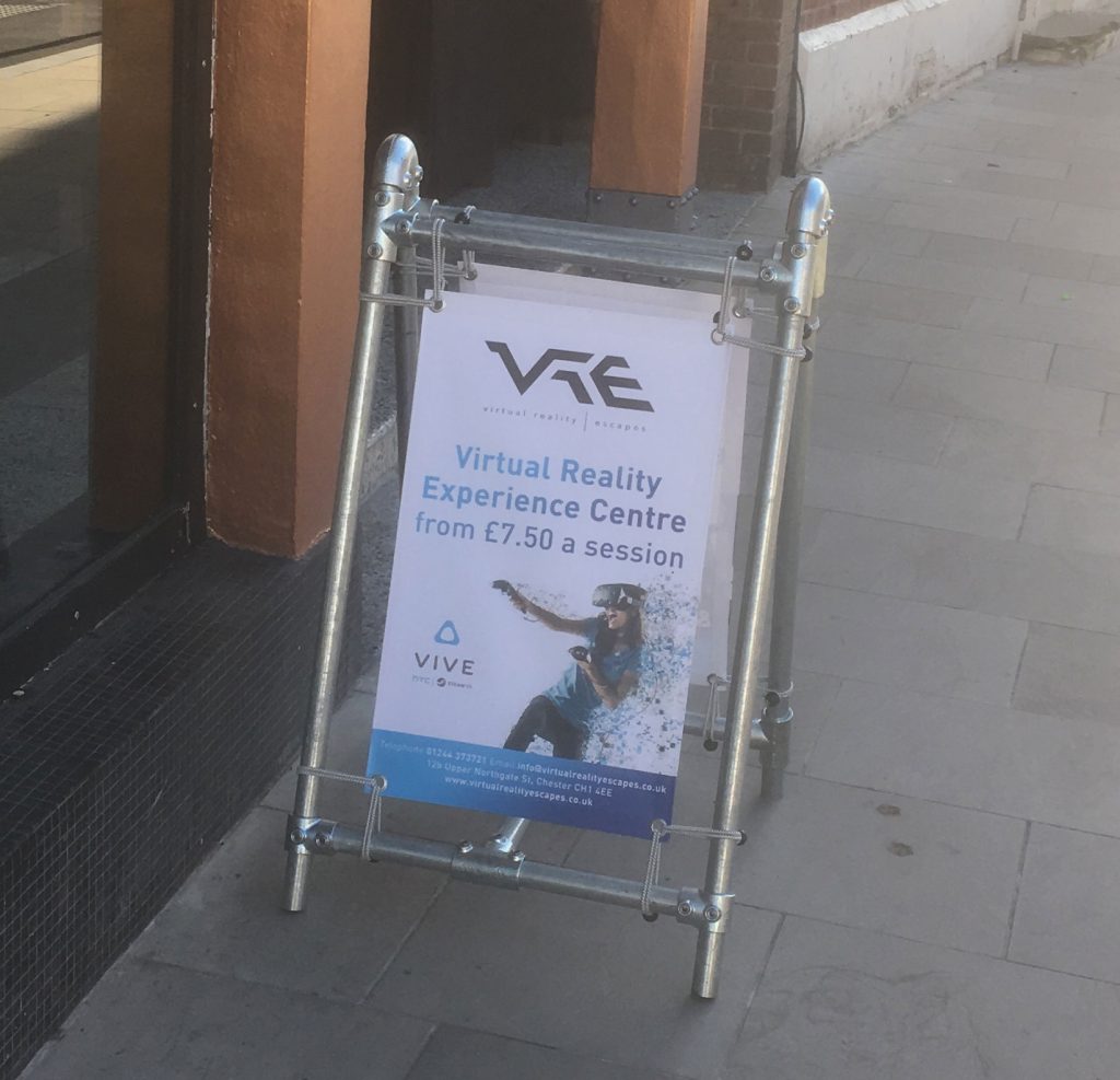 heavy duty metal pavement banner display